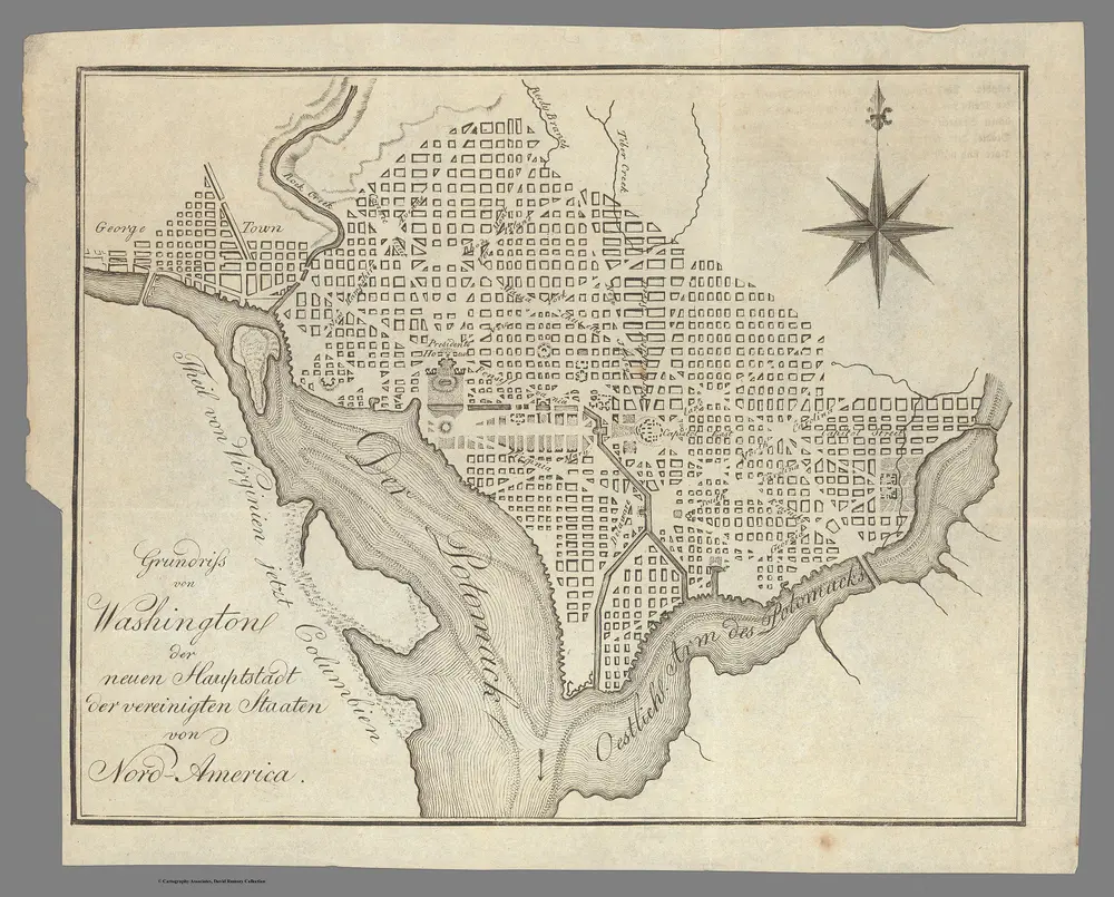 Grundriss von Washington der neuen Haptstadt der Vereinigten Staaten von Nord-America