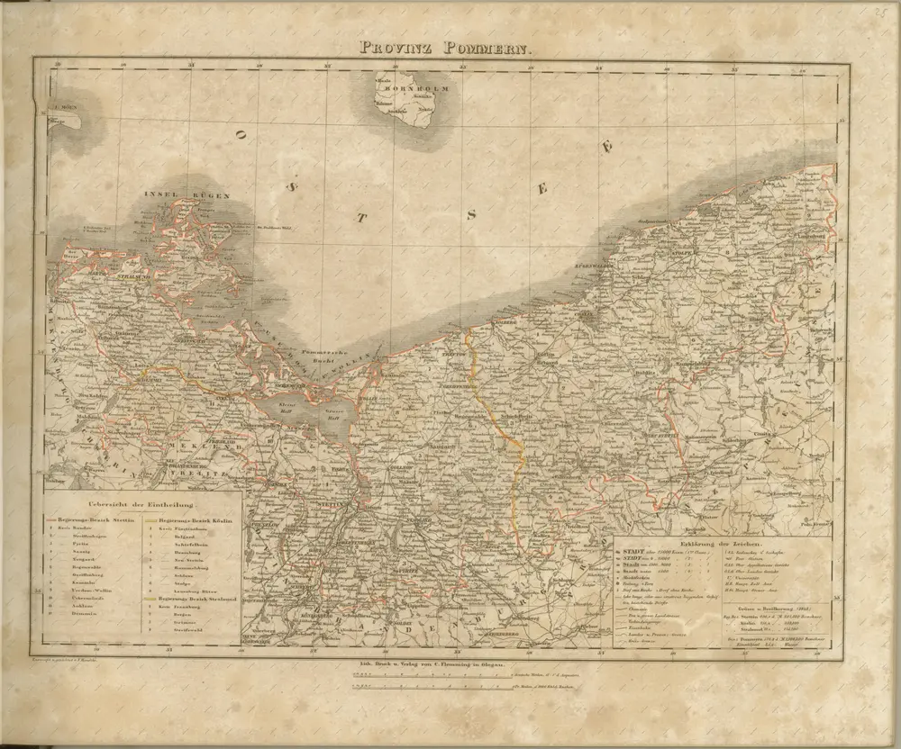 mapa z atlasu "Vollständiger Hand-Atlas der neueren Erdbeschreibung über alle Theile der Erde in 82 Blättern"