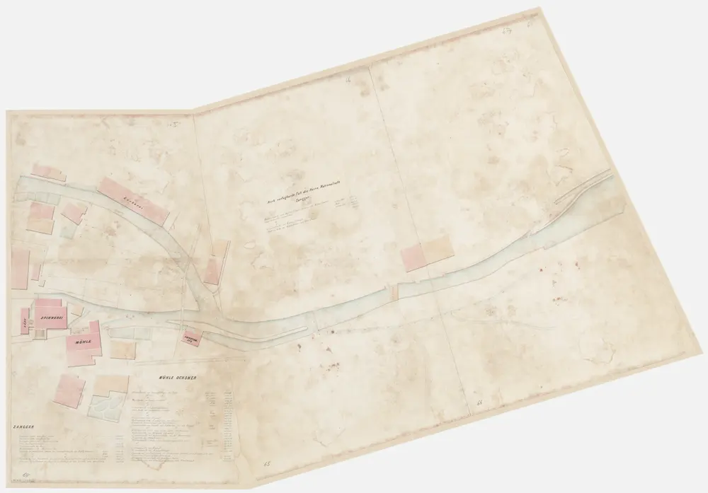 Seegräben bis Uster: Aabach vom Pfäffikersee bis zum Greifensee; Grundrisse: Uster: Spinnerei Zangger und Mühle Ochsner; Grundriss