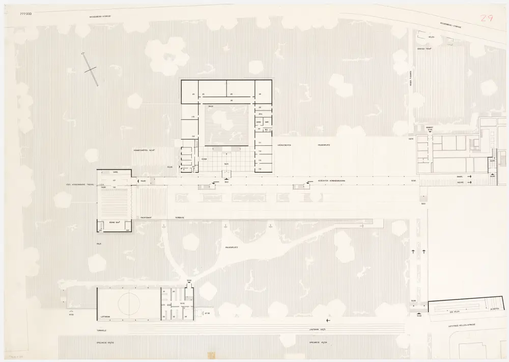 Winterthur: Erweiterung der Kantonsschule; Projekt 777333; Erdgeschoss; Grundriss