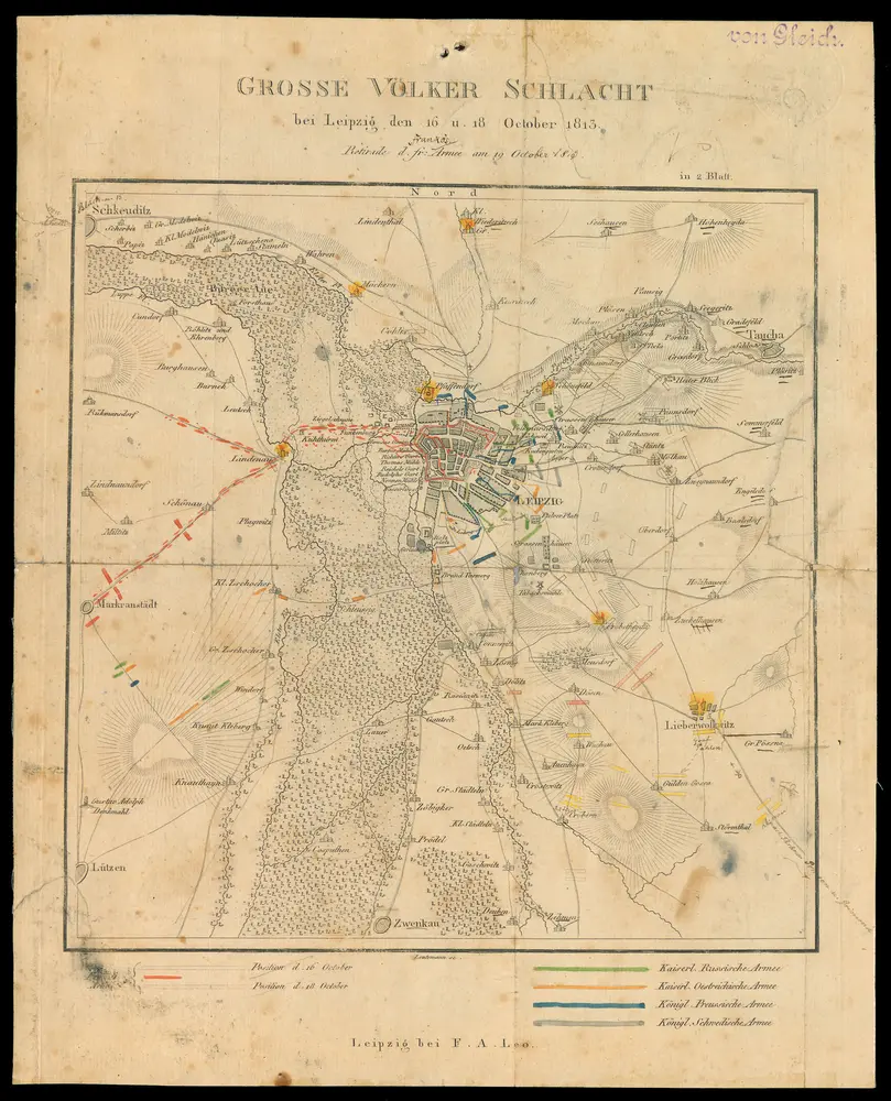 HStAS N 100_Nr. 463_ : "Grosse Völker Schlacht bei Leipzig den 16. und 18. October 1813. Retirade d. französischen Armee am 19. October 1813"