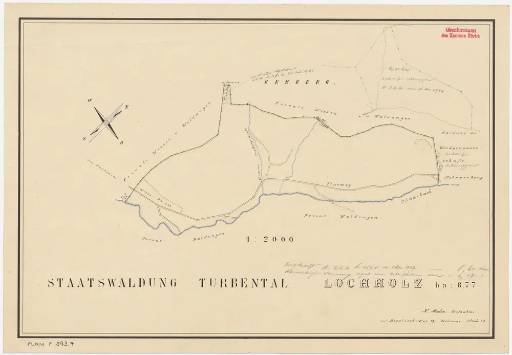 Turbenthal: Staats- und Privatwaldungen: Loch (Lochholz); Grundriss