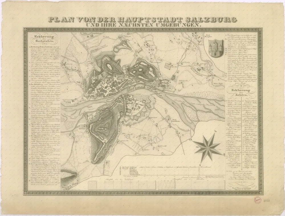 Plan von der Hauptstadt Salzburg