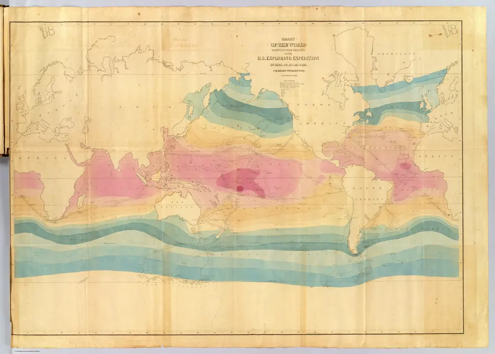 Chart Of The World Shewing The Tracks of the U.S. Exploring Expedition.