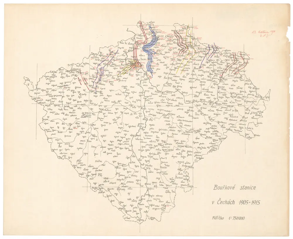 Bouřkové stanice v Čechách 1905-1915