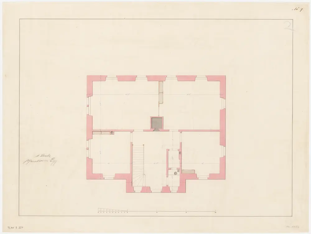 Egg: Pfarrhaus, 1. Stock; Grundriss (Nr. 9)