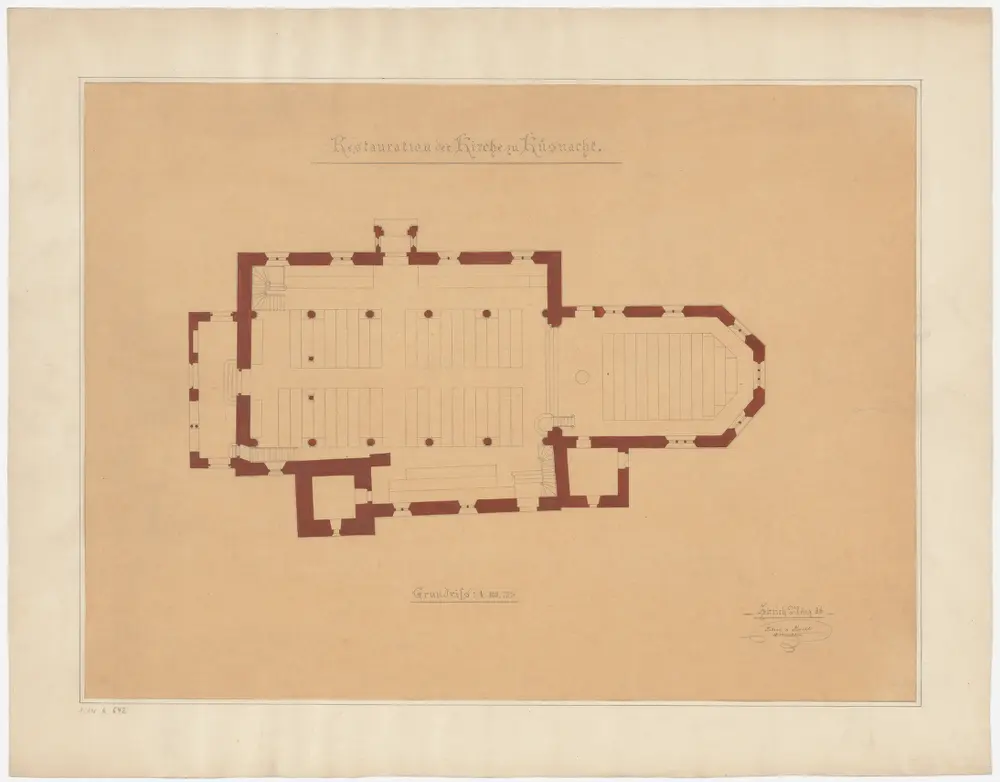 Küsnacht: Kirche, Restauration; Grundriss