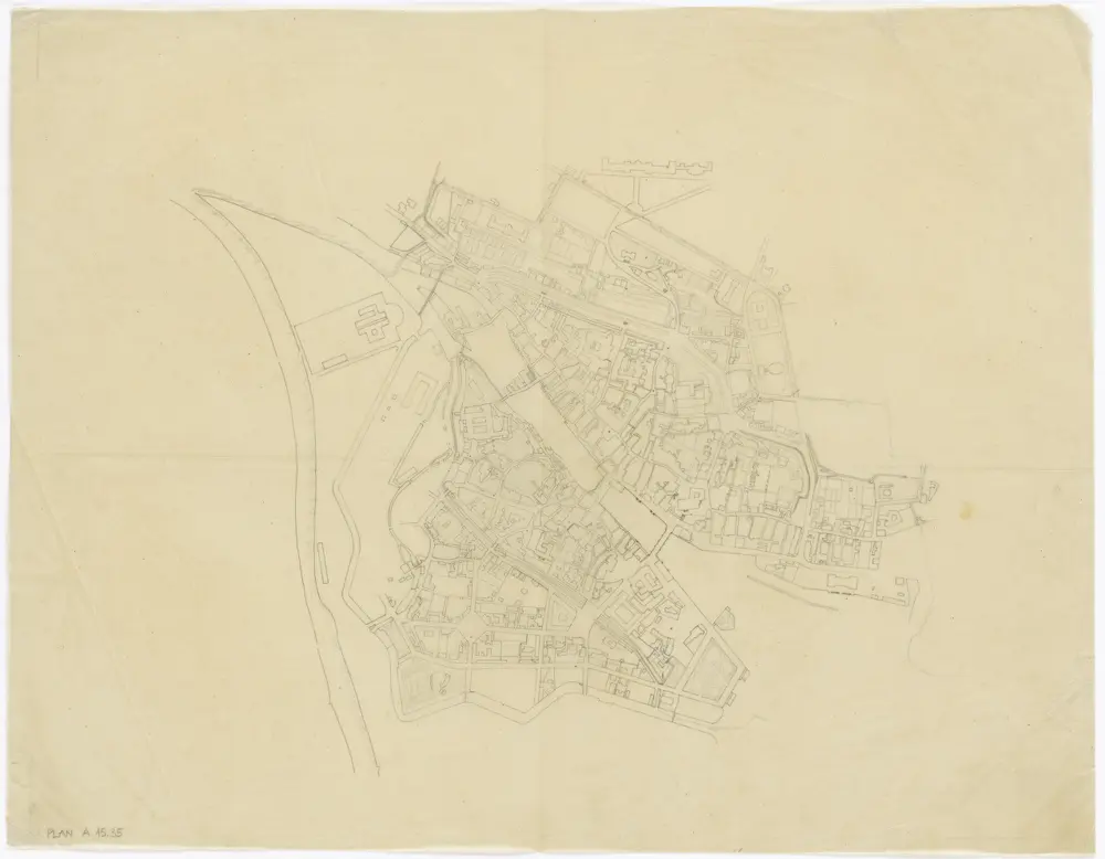 Vorlagen für die Topographische Karte des Kantons Zürich (Wild-Karte): Bezirk Zürich: Kartenbild-Pause: Zürich