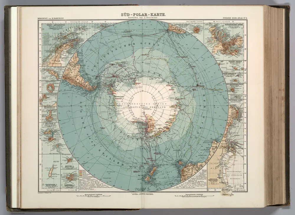 Nr. 6.  Sued-Polar-Karte ... von A. Petermann.