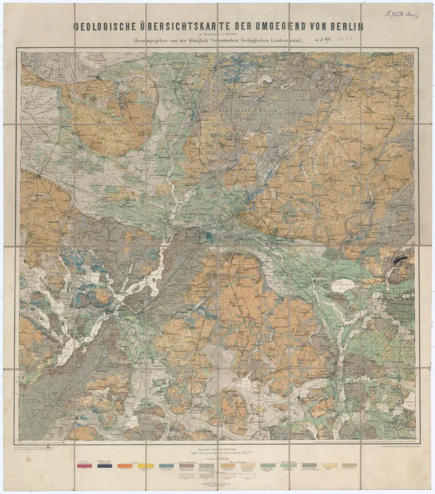 Geologische Übersichtskarte der Umgegend von Berlin