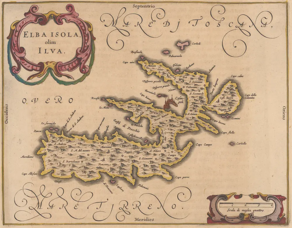 Elba Isola, olim Ilva. [Karte], in: Novus Atlas, das ist, Weltbeschreibung, Bd. 3, S. 241.