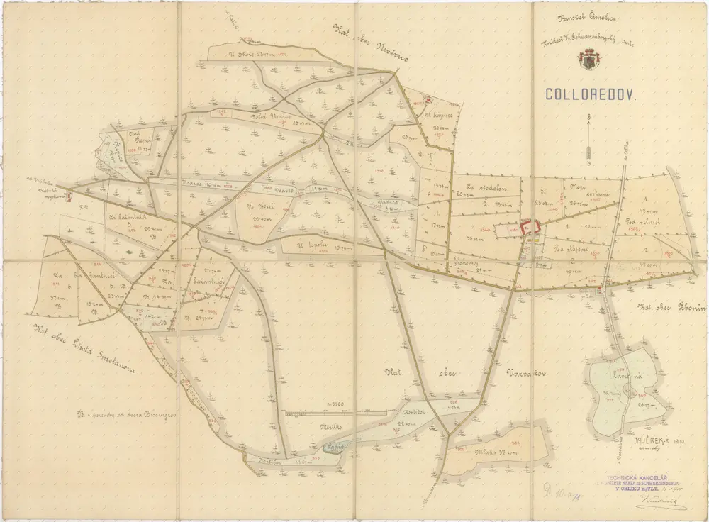 Mapa dvora Koloredova 1