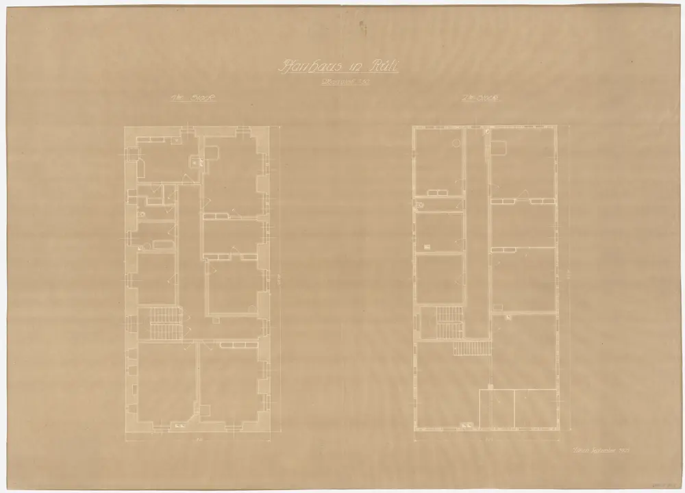 Rüti: Pfarrhaus, 1. und 2. Stock; Grundrisse