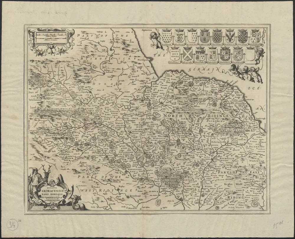 Ducatus Eboracensis Pars Borealis = The Northridinge of Yorkshire