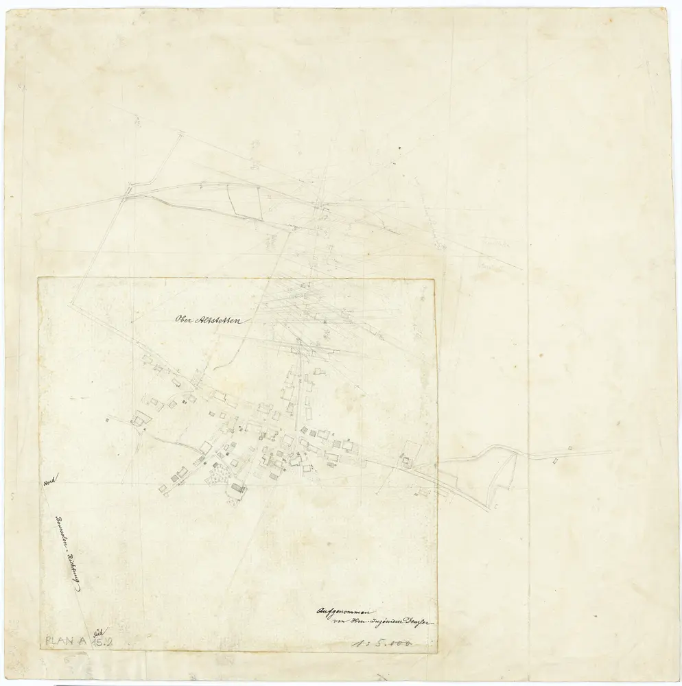 Vorlagen für die Topographische Karte des Kantons Zürich (Wild-Karte): Bezirk Zürich: Ortsplan: Ober-Altstetten