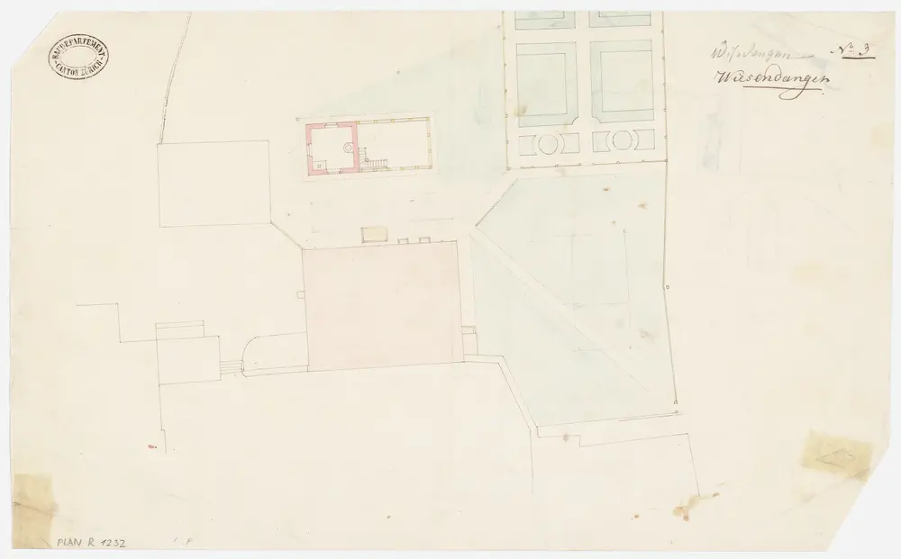 Wiesendangen: Pfarrhaus und Umgebung; Grundriss (Nr. 3)