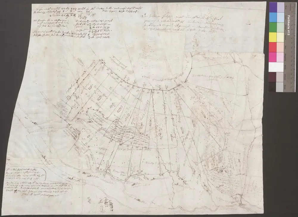 HZAN GA 100_Nr. 10_ : Adolzfurt; "Adolzfurter Forst, der hintere Flehenwald genannt";ohne Verfasser, ohne Maßstab;56 x 48 cm; Norden unten nach rechts.Papier.