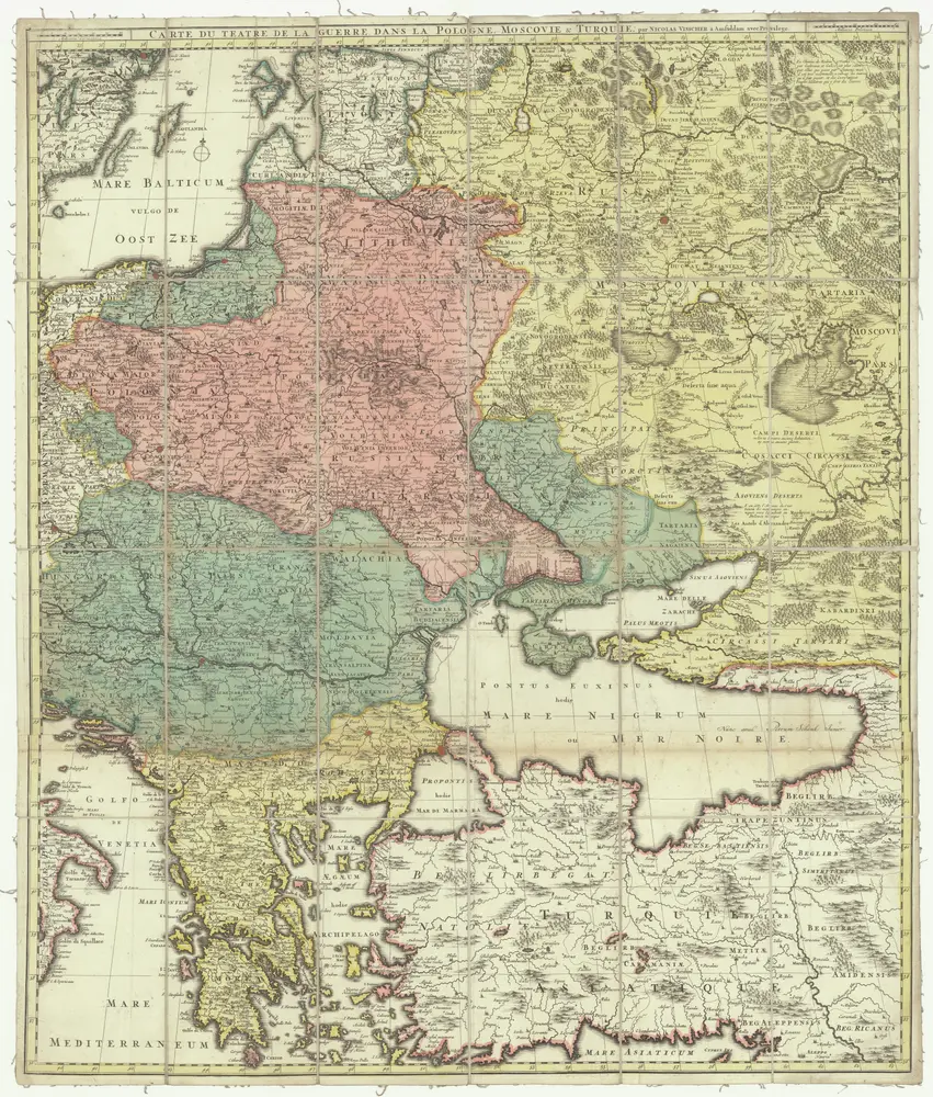 Carte du teatre de la guerre dans la Pologne, Moscovie & Turquie