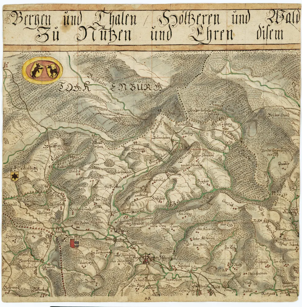 Grosse Landtafel des Zürcher Gebiets: Blatt 6: Fischenthal und Umgebung