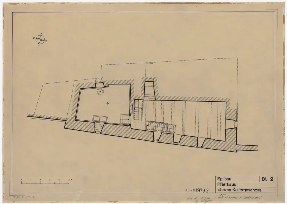 Eglisau: Pfarrhaus: Oberer Keller; Grundriss (Nr. 2)