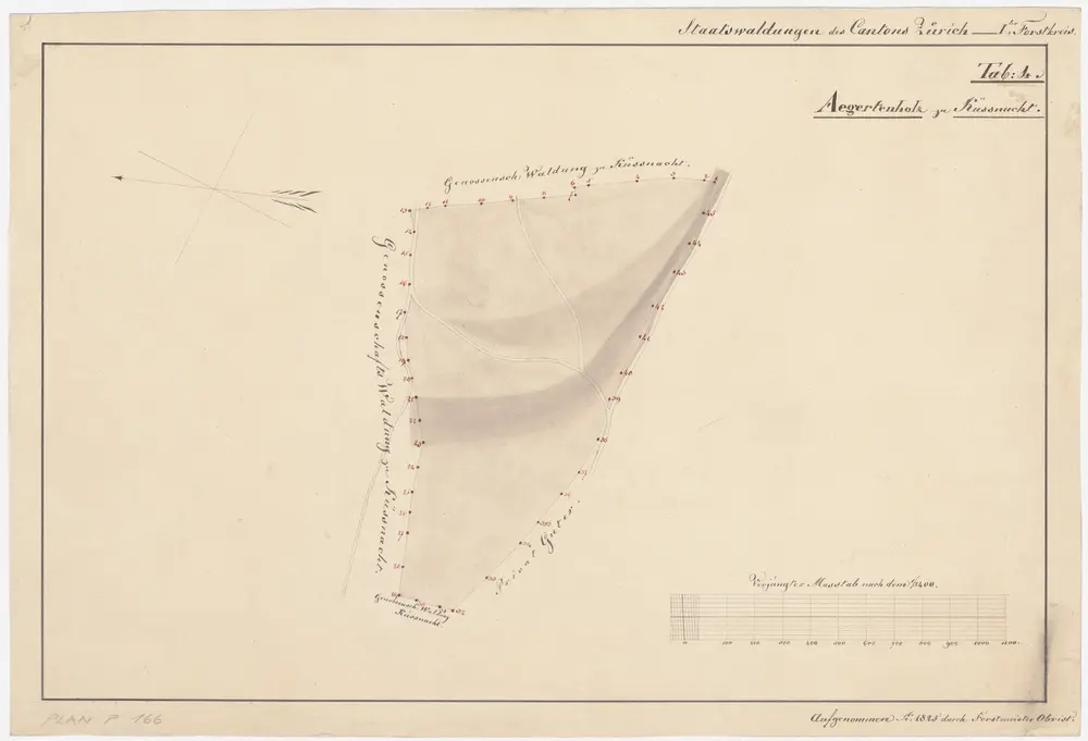 Küsnacht: Staatswaldung Ägerten; Grundriss (Tab. 4)