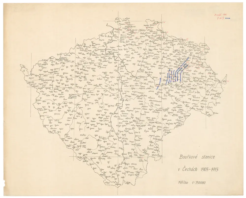 Bouřkové stanice v Čechách 1905-1915