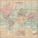 Planisphere Physique, Politique, Historique, Economique, Industriel, Commercial et Agricole . . .