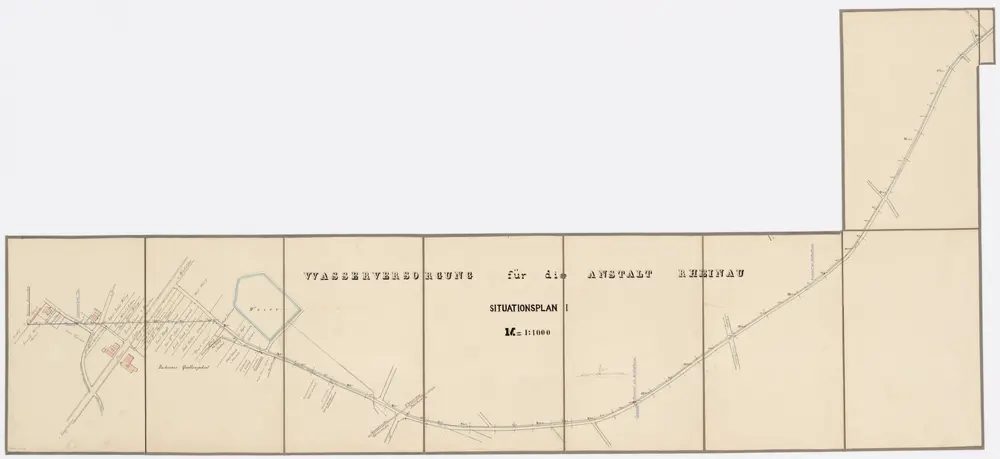 Pflegeanstalt Rheinau: Wasserversorgungsanlage; Situationsplan II