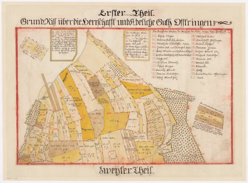 Kloster Rheinau: Güter in Ofteringen (Deutschland), 1. Teil; Grundriss