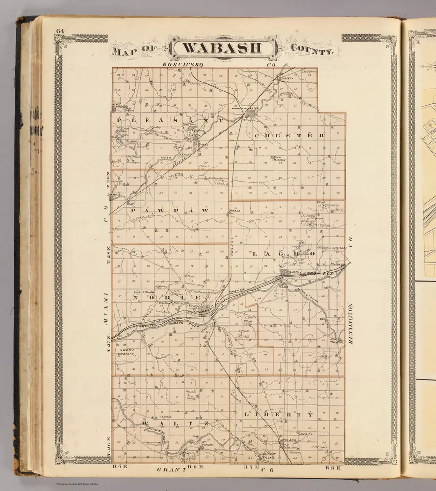 Map of Wabash County.