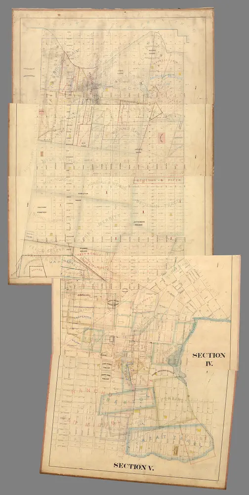 Composite: San Francisco Section I-V.  Map of Western Addition, Land Claims.