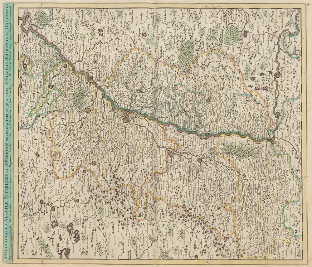 Landgraviatus Alsatiae Superioris Et Inferioris Novissima Tabula Qua Simul Sundgovia Brisgovia Et Ortenavia nec non aliae insertae et adjacentes Regiones [...] [Karte], in: Atlas, S. 161.