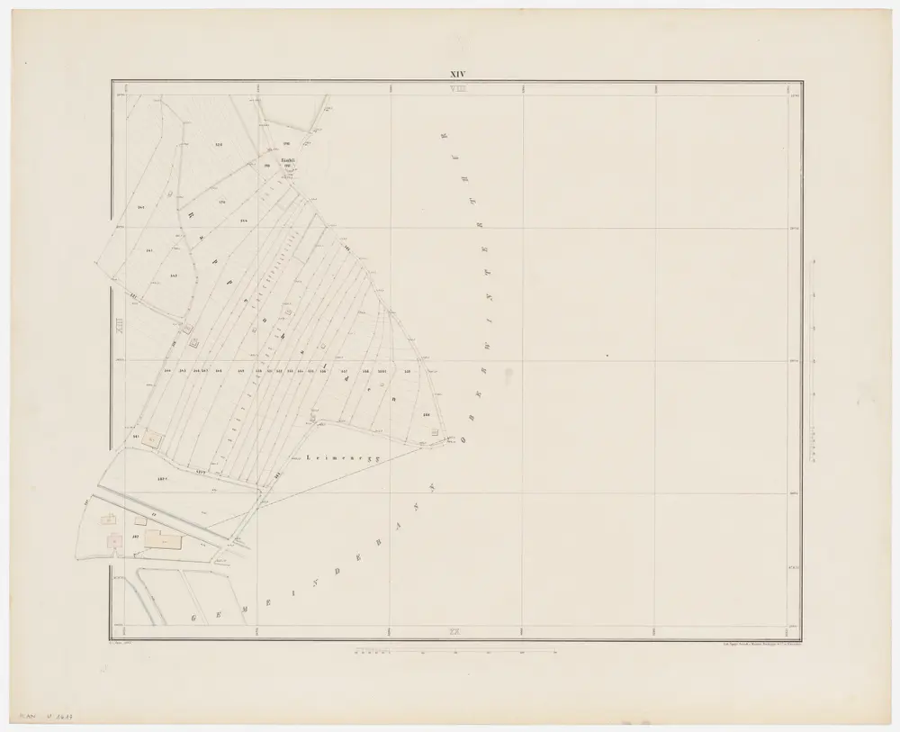 Winterthur: Gemeinde; Grundpläne: Blatt XIV: Rappenhalden, Bäumli und Leimenegg; Situationsplan