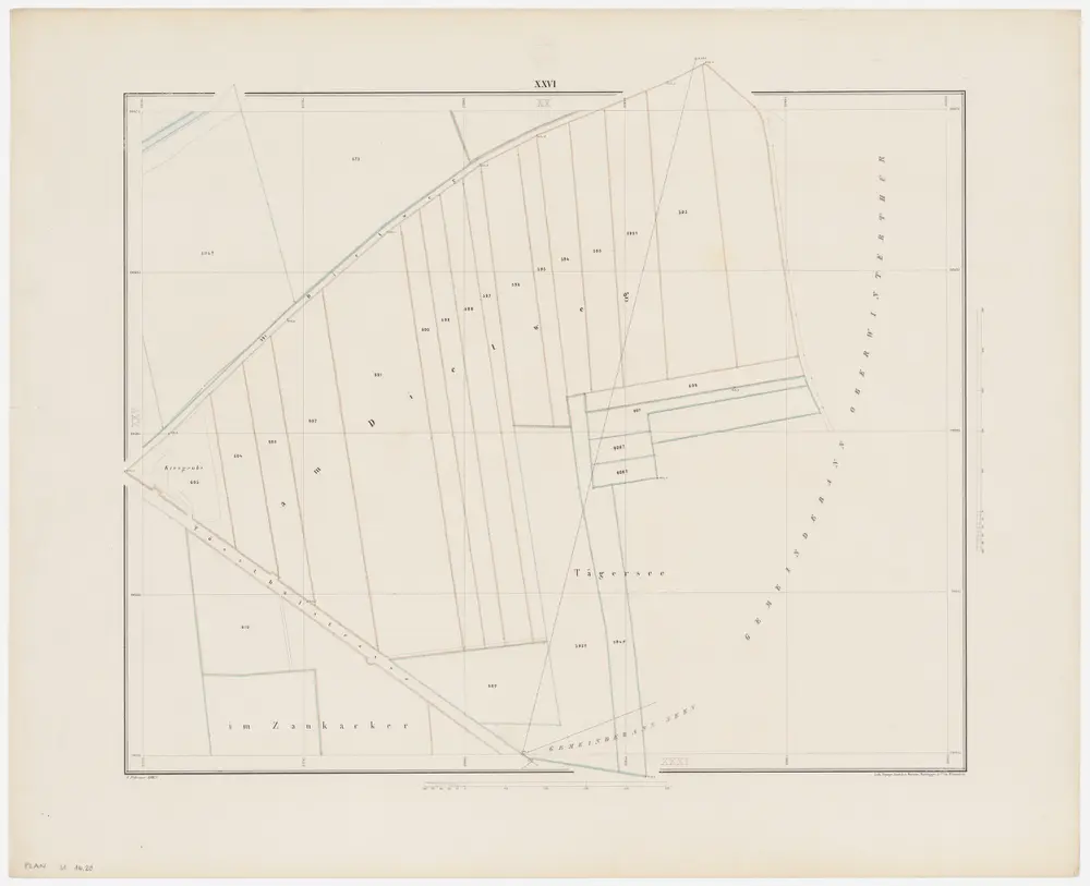 Winterthur: Gemeinde; Grundpläne: Blatt XXVI: Am Dietweg, Tägersee und Im Zankacker; Situationsplan