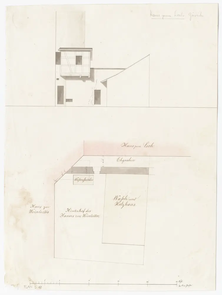 Haus zum Loch: Ansicht und Grundriss