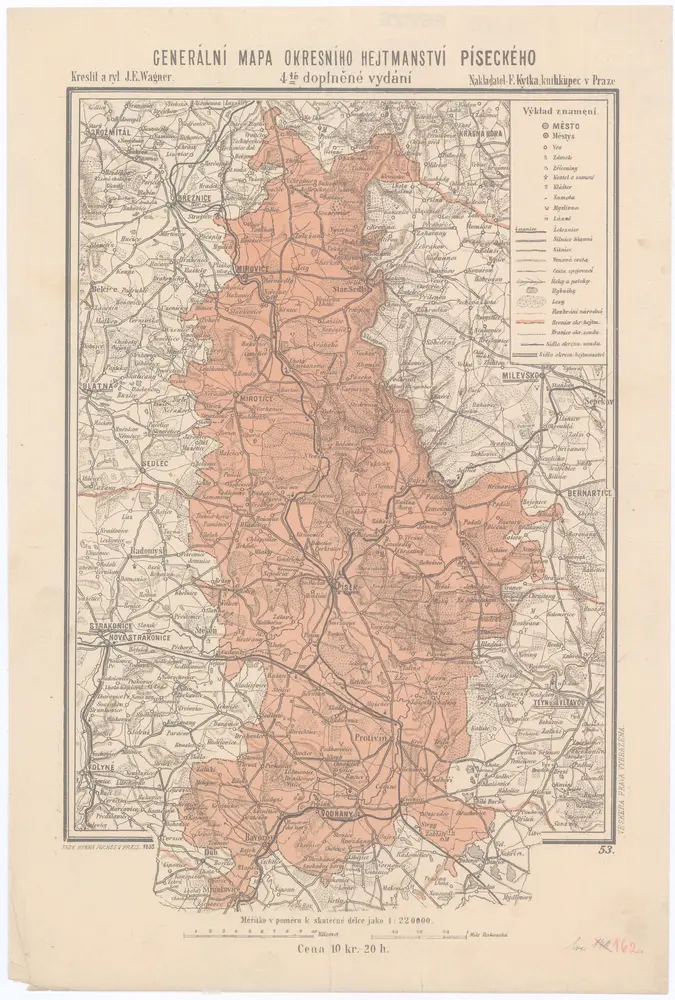 Generální mapa okresního hejtmanství Píseckého