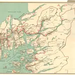 Stavanger amt nr 36-nord: Vegkart over Rogaland fylke. Nordre blad