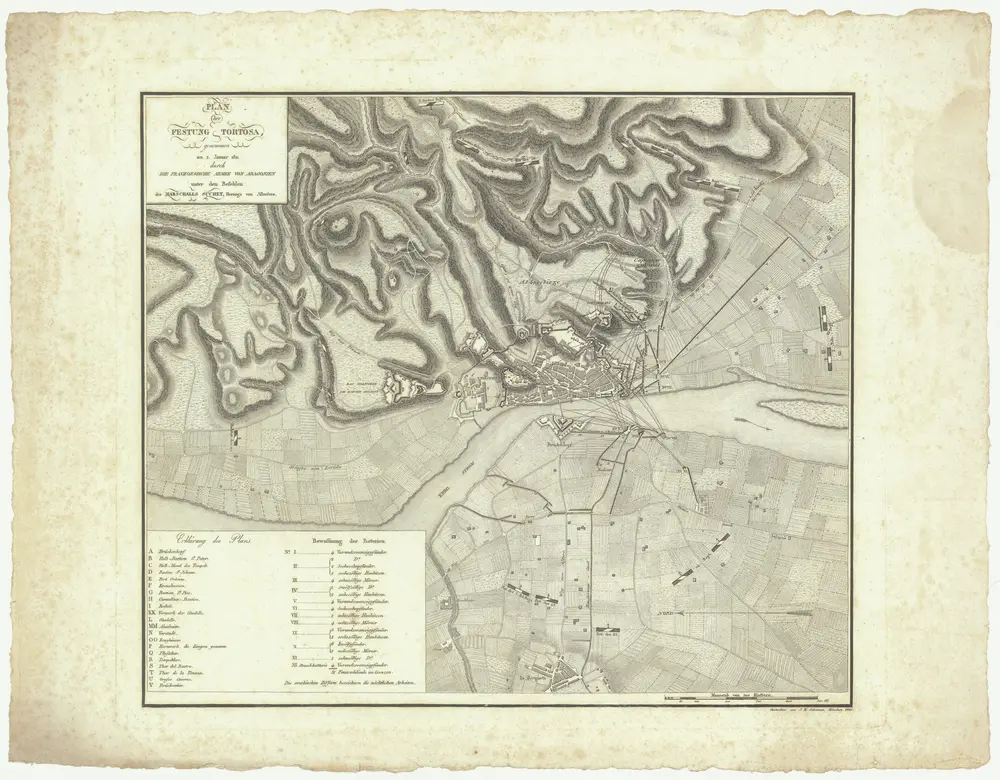 Plan der Festung Tortosa