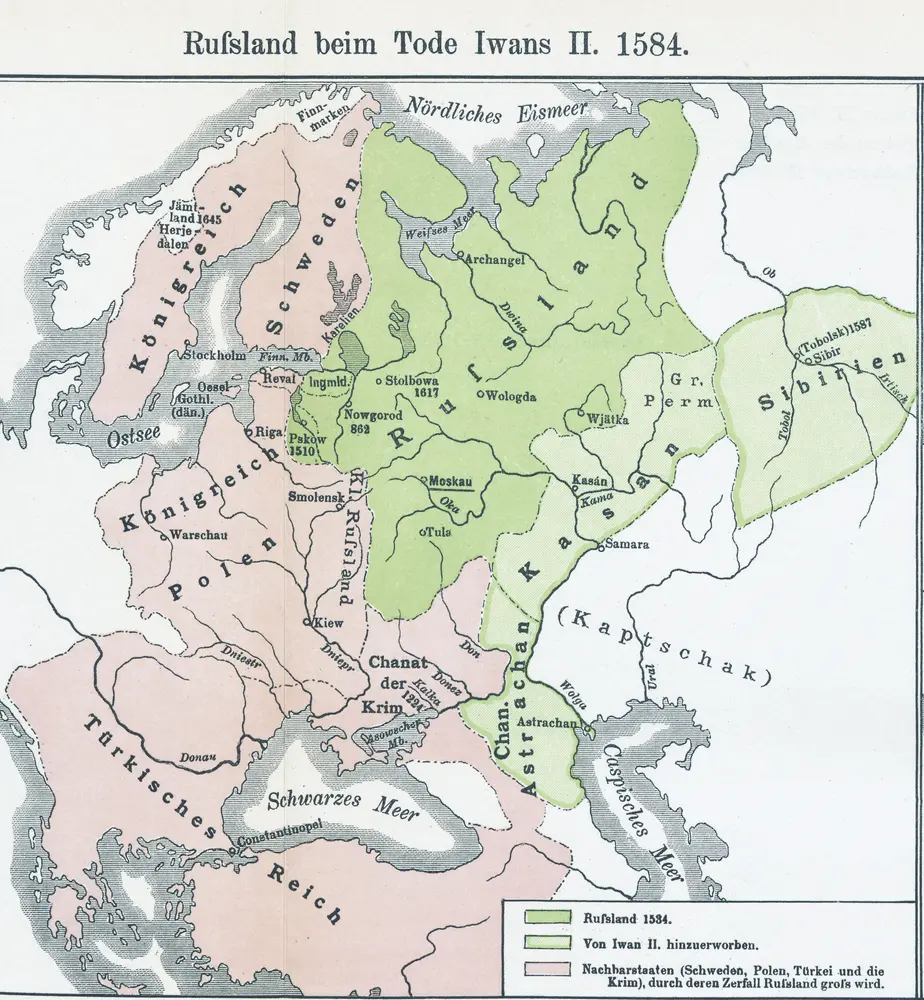 Russland beim Tode Iwans II. 1584