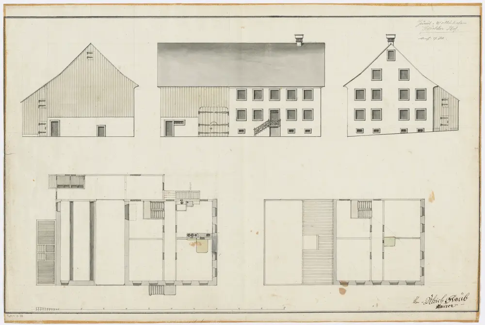 Wollishofen: Höckler-Hof; Ansichten und Grundrisse