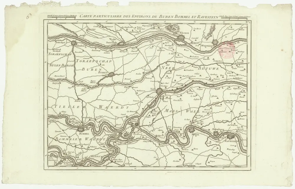 Carte particuliere des environs de Buren Bommel et Ravesteyn