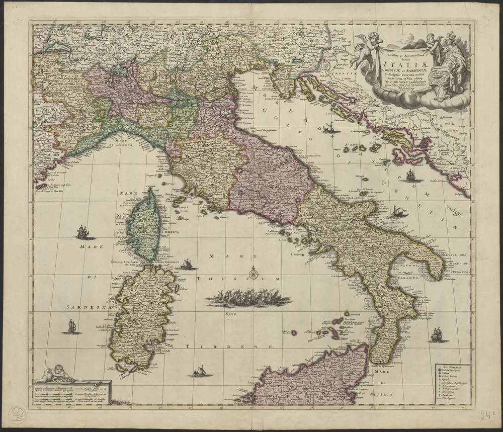 Novissima et accuratissima totius Italiae Corsicae et Sardiniae descriptio