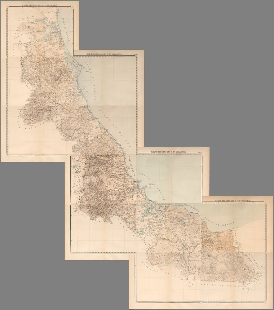 Composite Map:  Carte General del Estado de Veracruz.