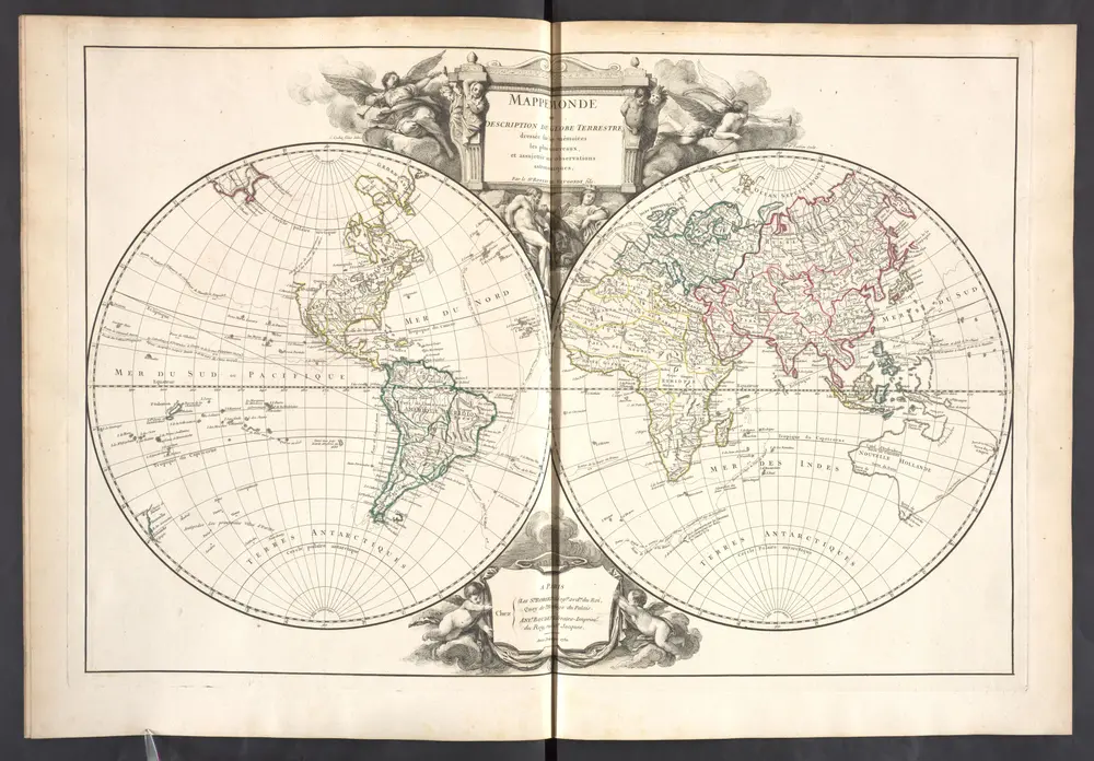 Atlas Universel par M. Robert ... et par M. Robert de Vaugondy son fils, etc. Engraved titlepage, ""Table des cartes"".