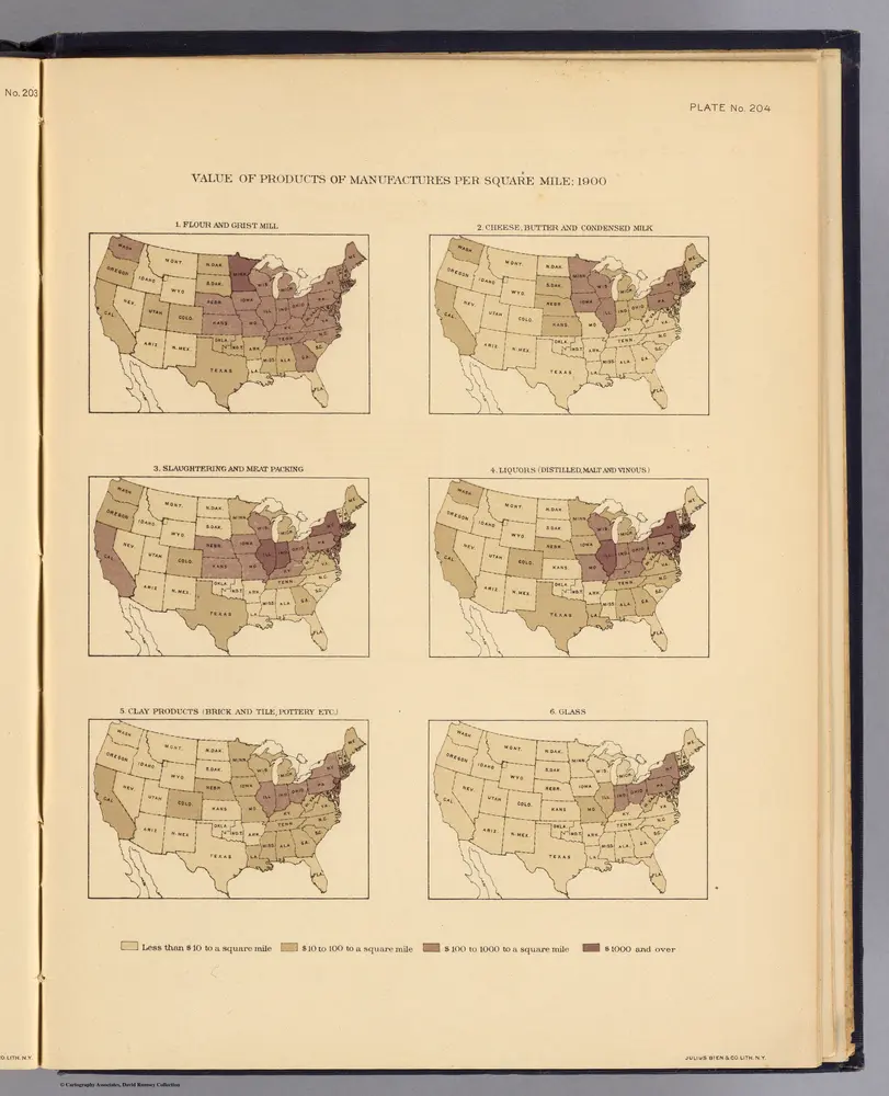 204. Manufactures/sq. mile.