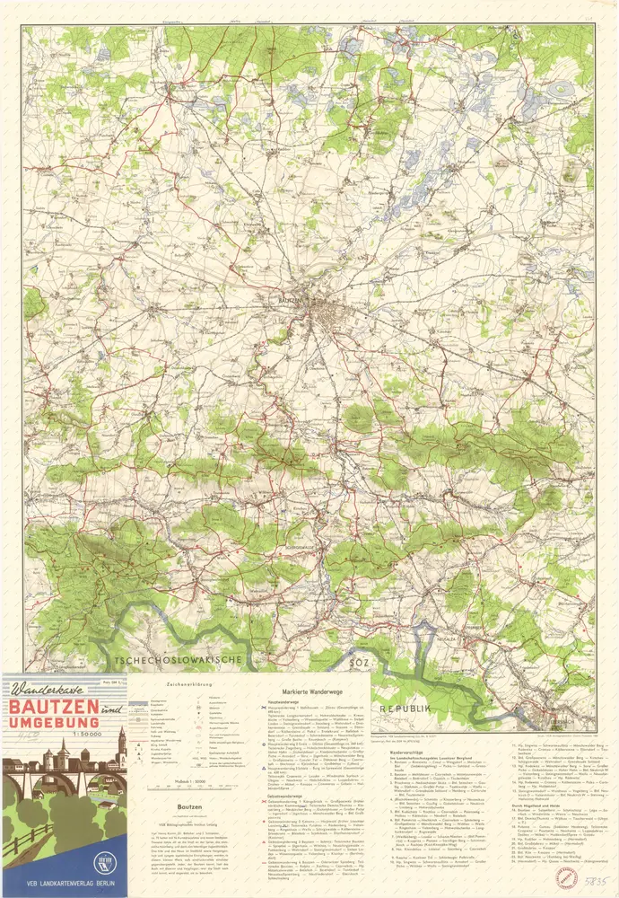 Wanderkarte Bautzen und Umgebung