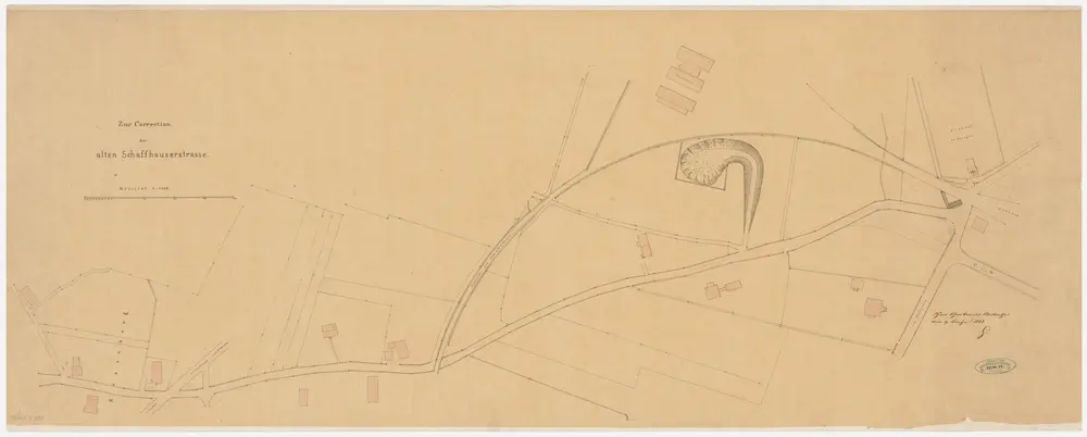 Winterthur, Veltheim: Korrektion der alten Schaffhauserstrasse vom Bahnhof bis zum Rosenberg; Situationsplan