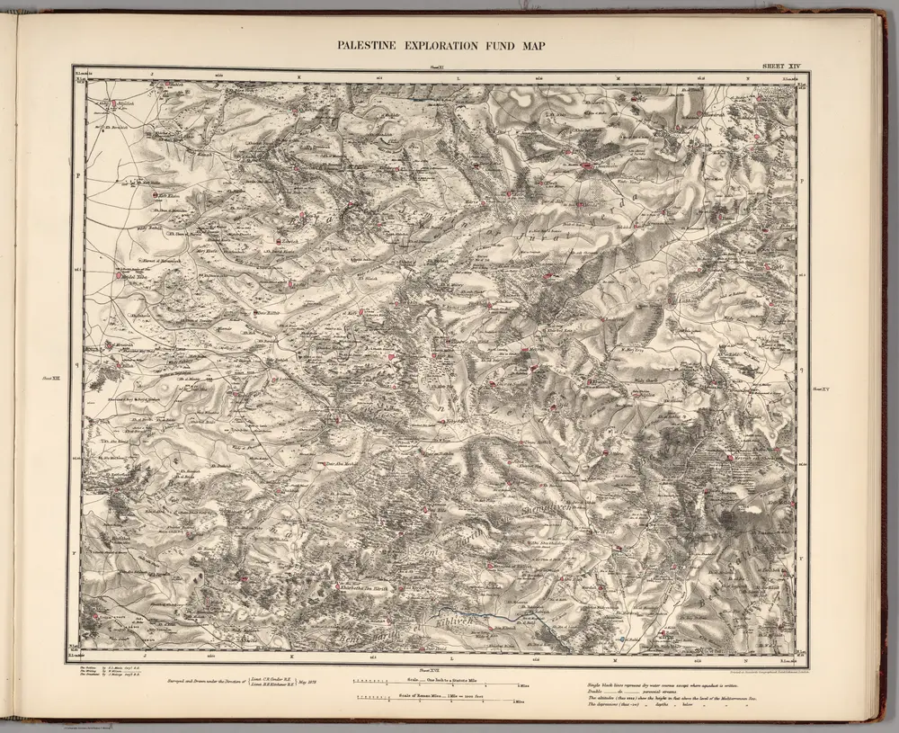 Sheet XIV.  Palestine Exploration Map.