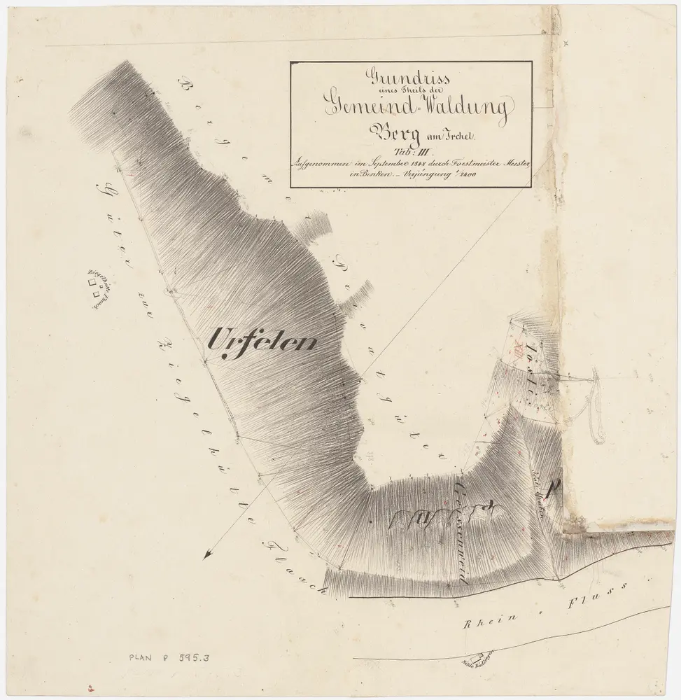 Berg am Irchel: Gemeindewaldung: Urfelen, Jösli, Geissenweid; Grundriss (Tab. III)