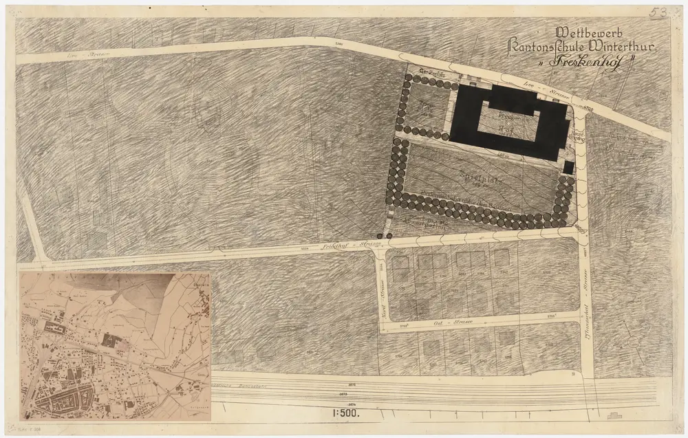 Winterthur: Kantonsschule; Projekt Freskenhof; Situationsplan